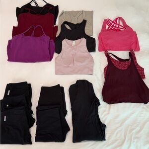 Assorted Activewear Tops and Leggings